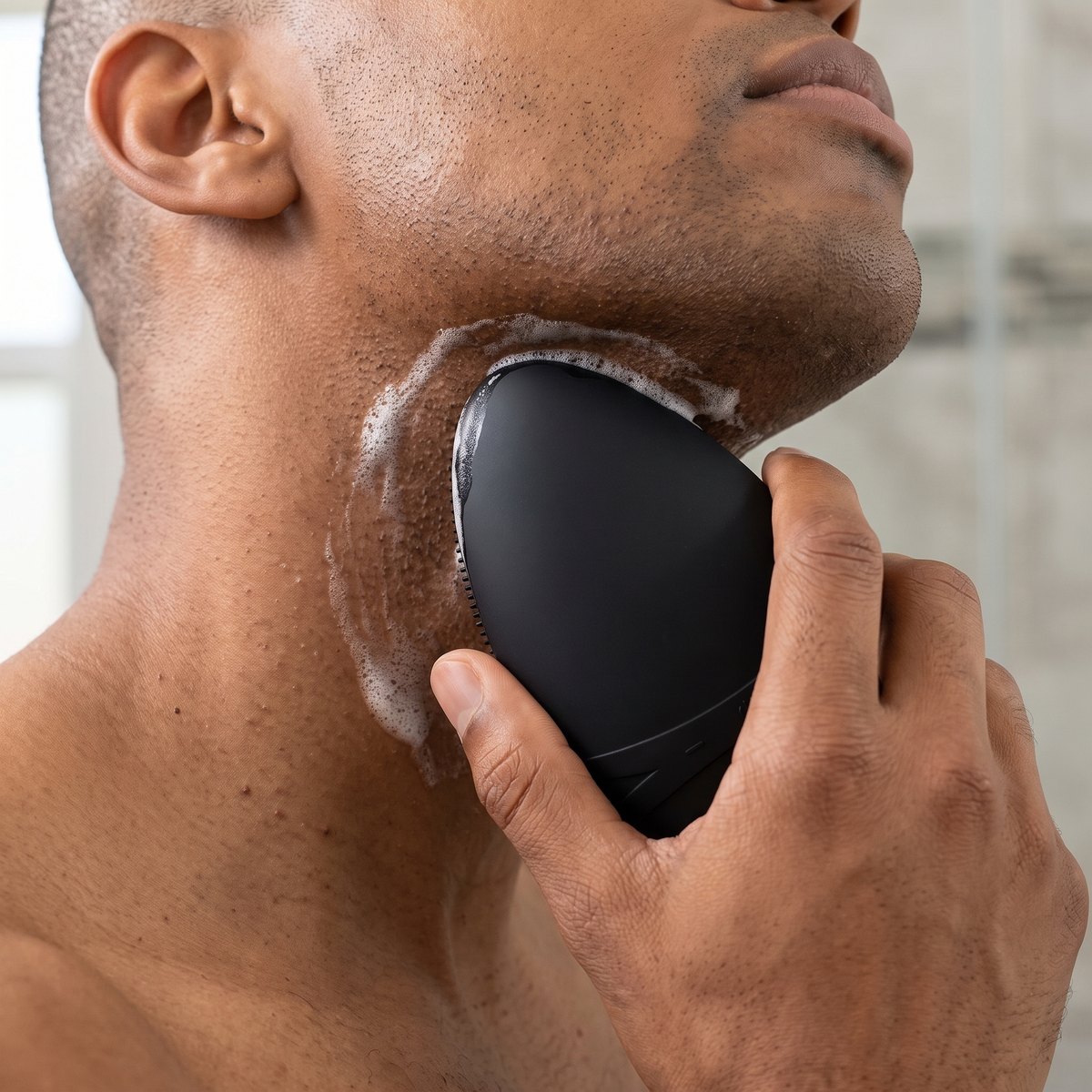 FLEX™ Pro on the neck and jawline, mid-wash